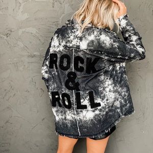 Rock & Roll Distressed Denim Jacket